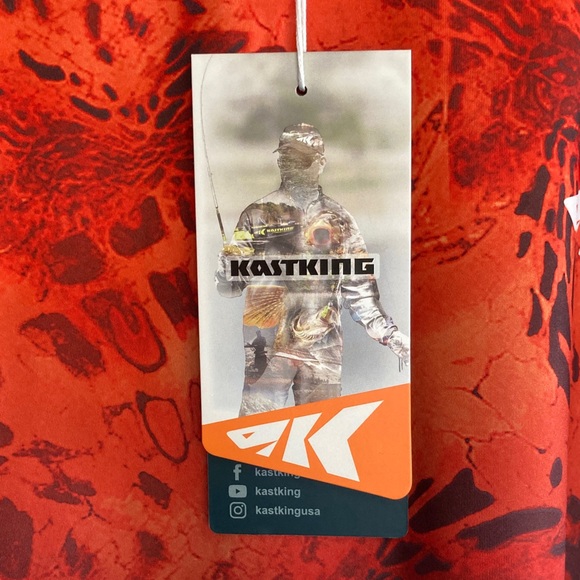 NWT Mens KastKing Fishing Hoodie Shirt Size Large With Face Mask - Picture 2 of 8